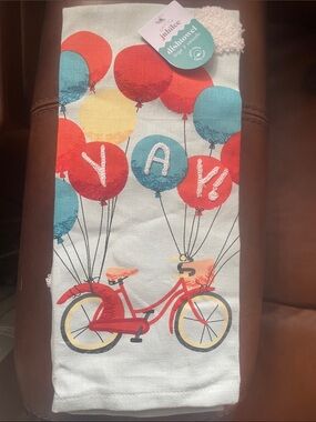Danica Bicycle & Balloons Kitchen Dish Towel - Up and Away NEW!